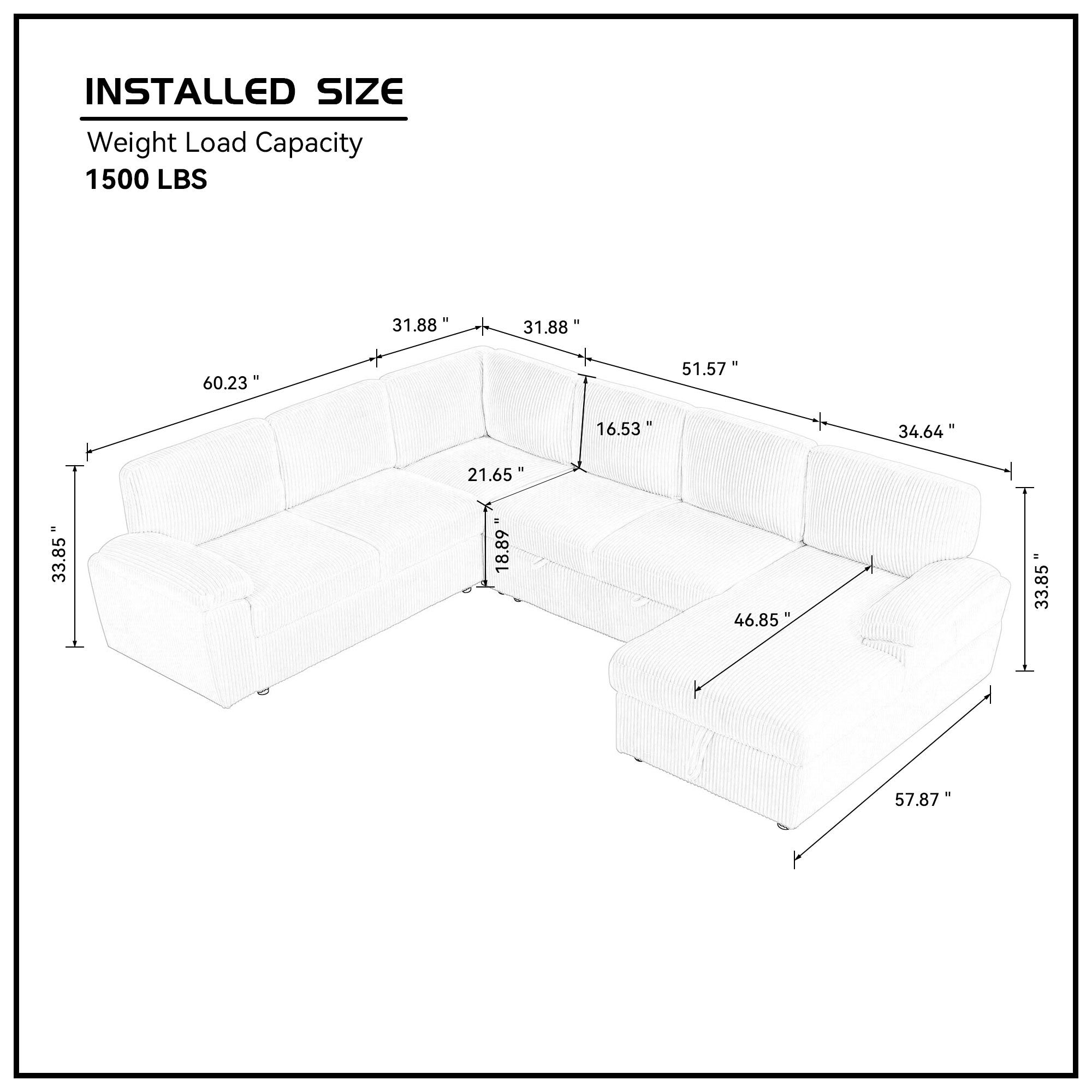 Modular Sectional Sofa Couch