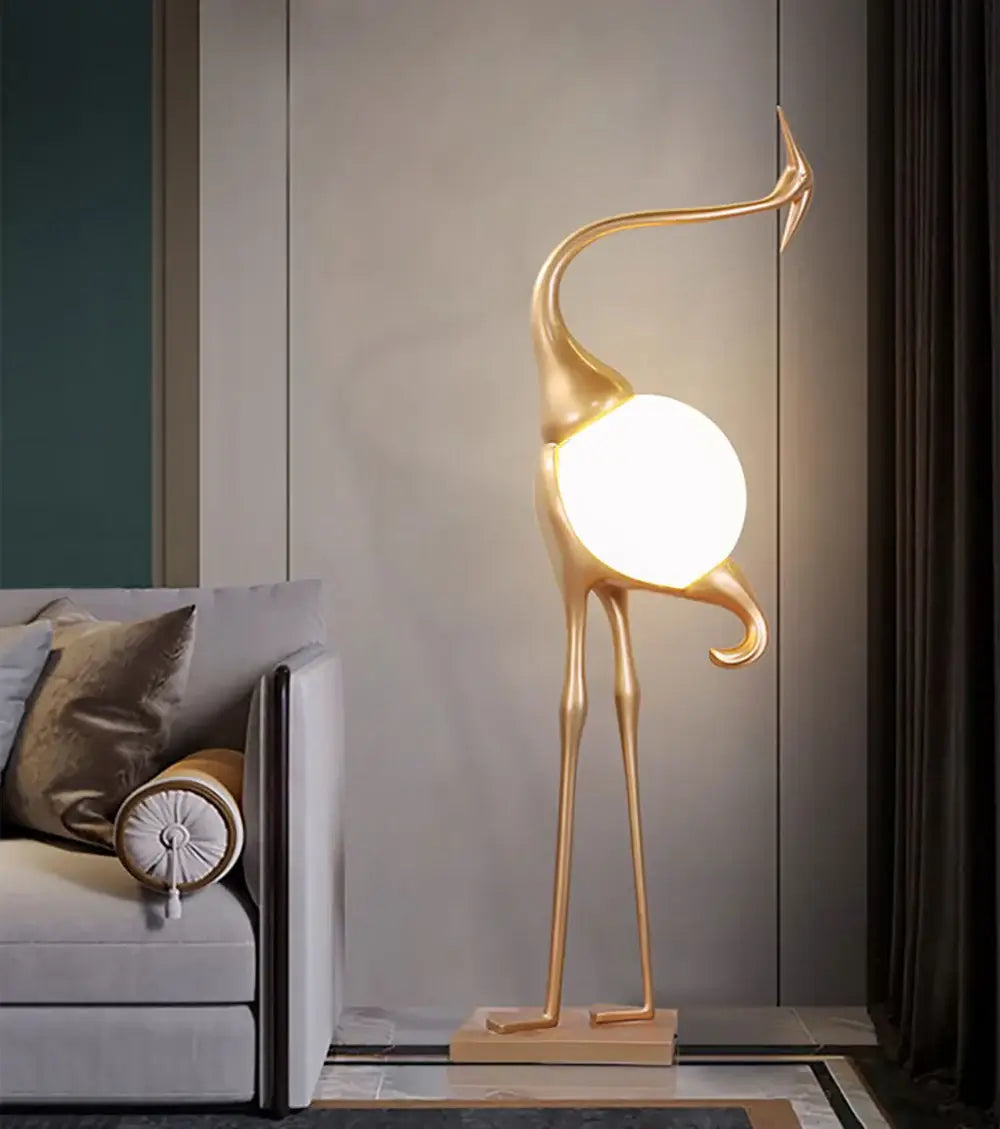 Animal Crane Floor Lamp