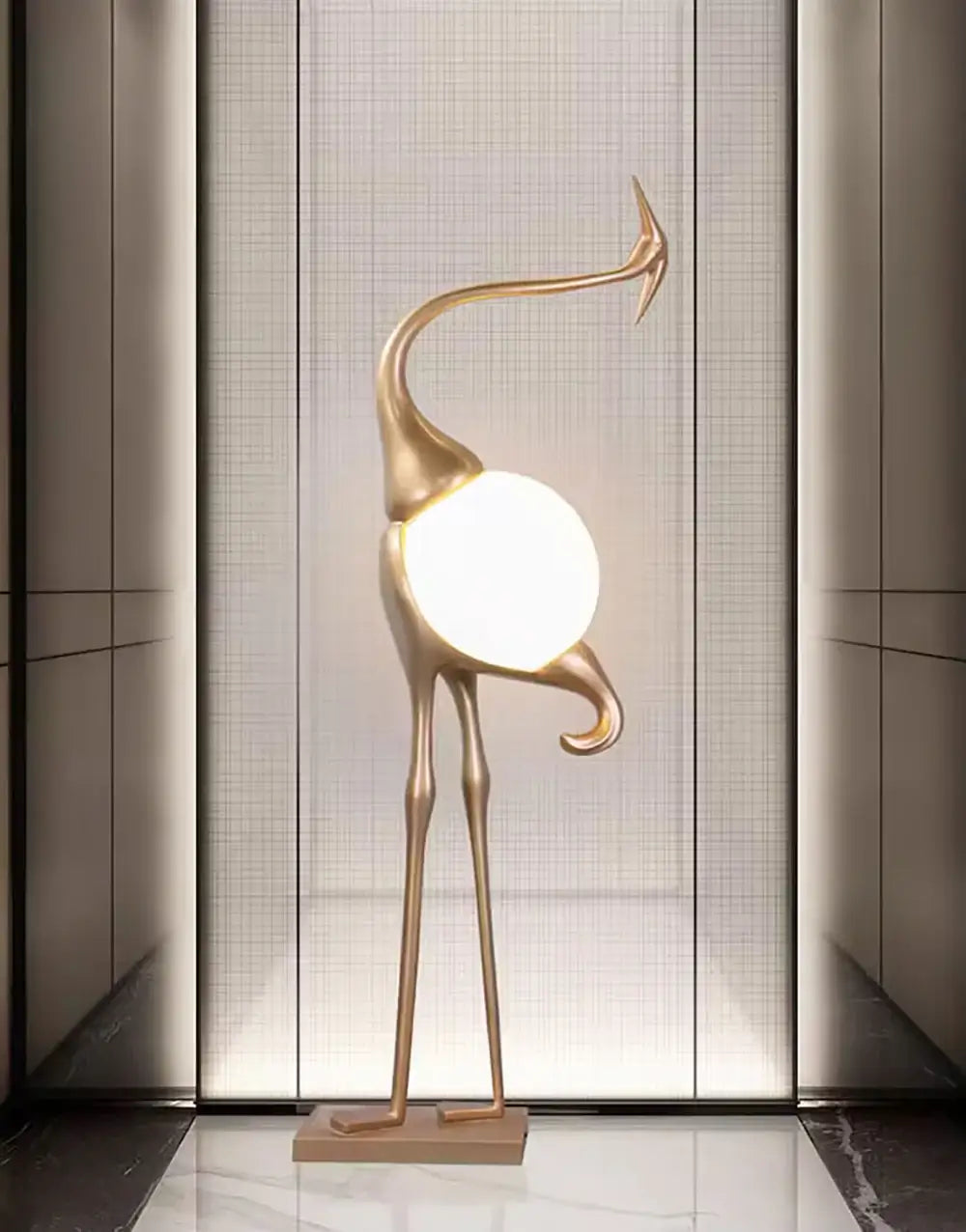 Animal Crane Floor Lamp