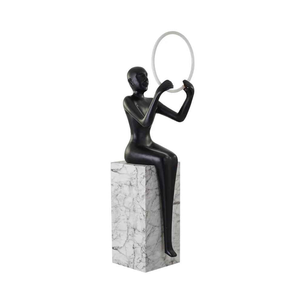 Sitting Sculpture Floor Lamp