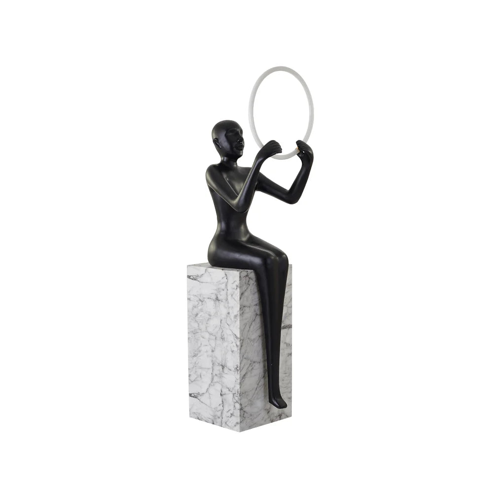 Sitting Sculpture Floor Lamp