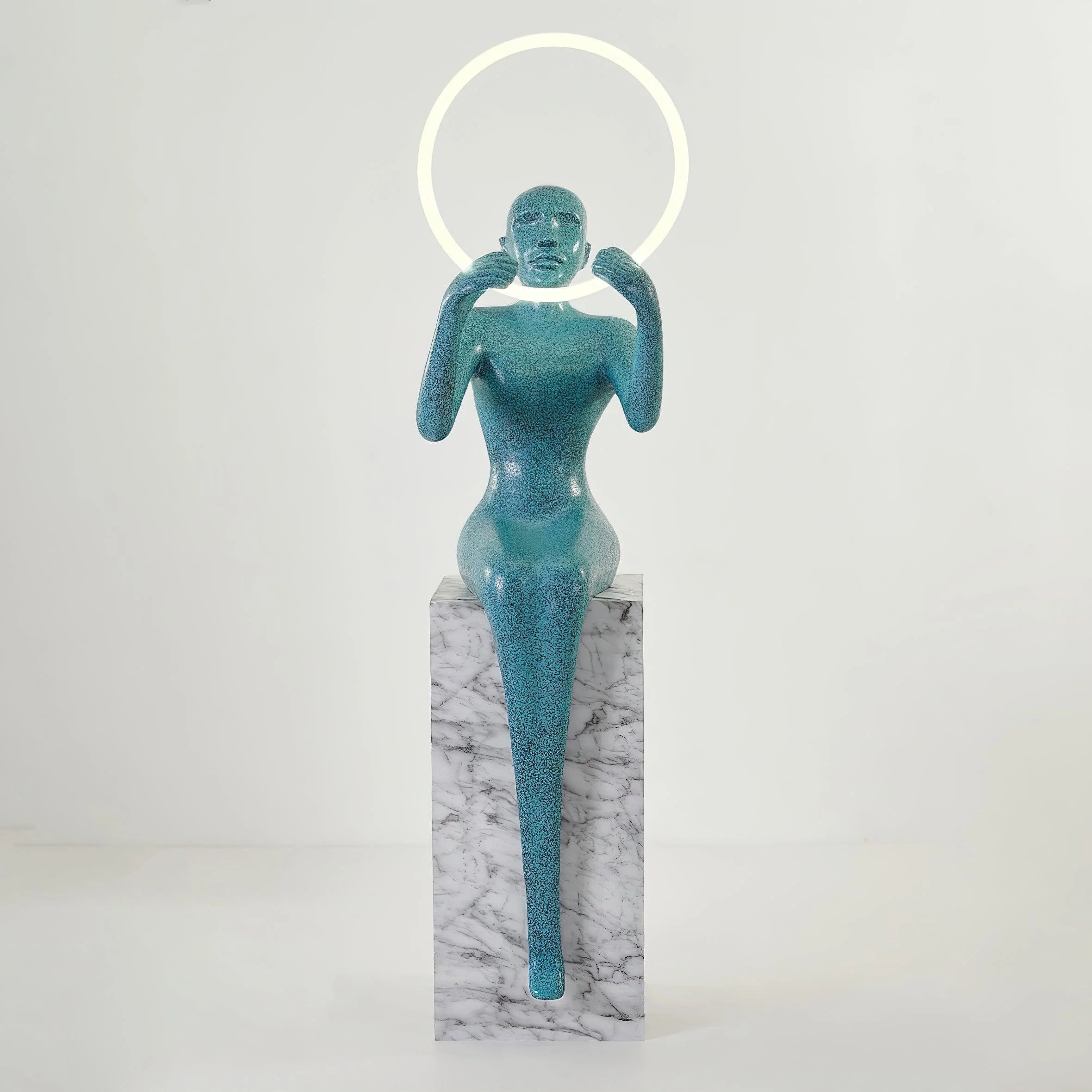 Sitting Sculpture Floor Lamp