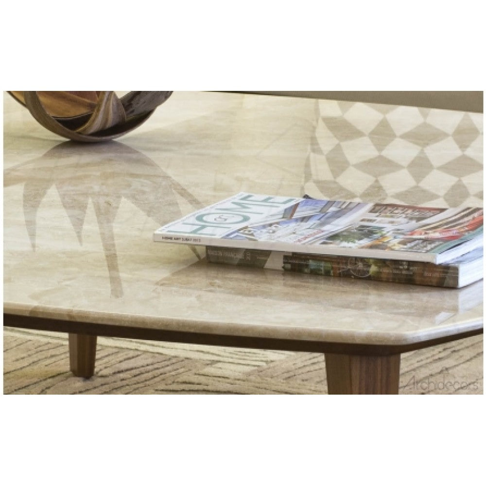 Beige Marble Coffee Table