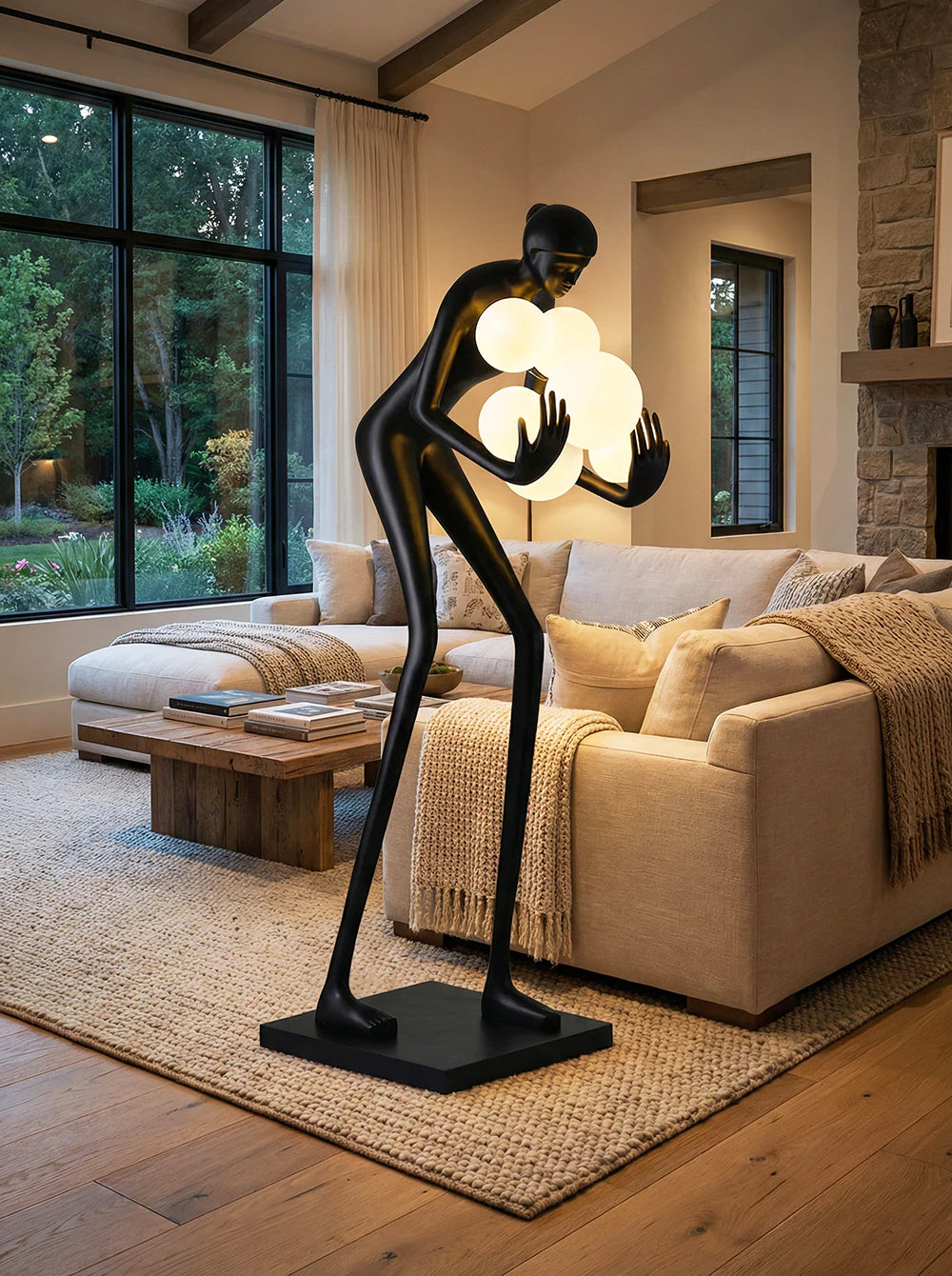 Statue Decoration Floor Lamp