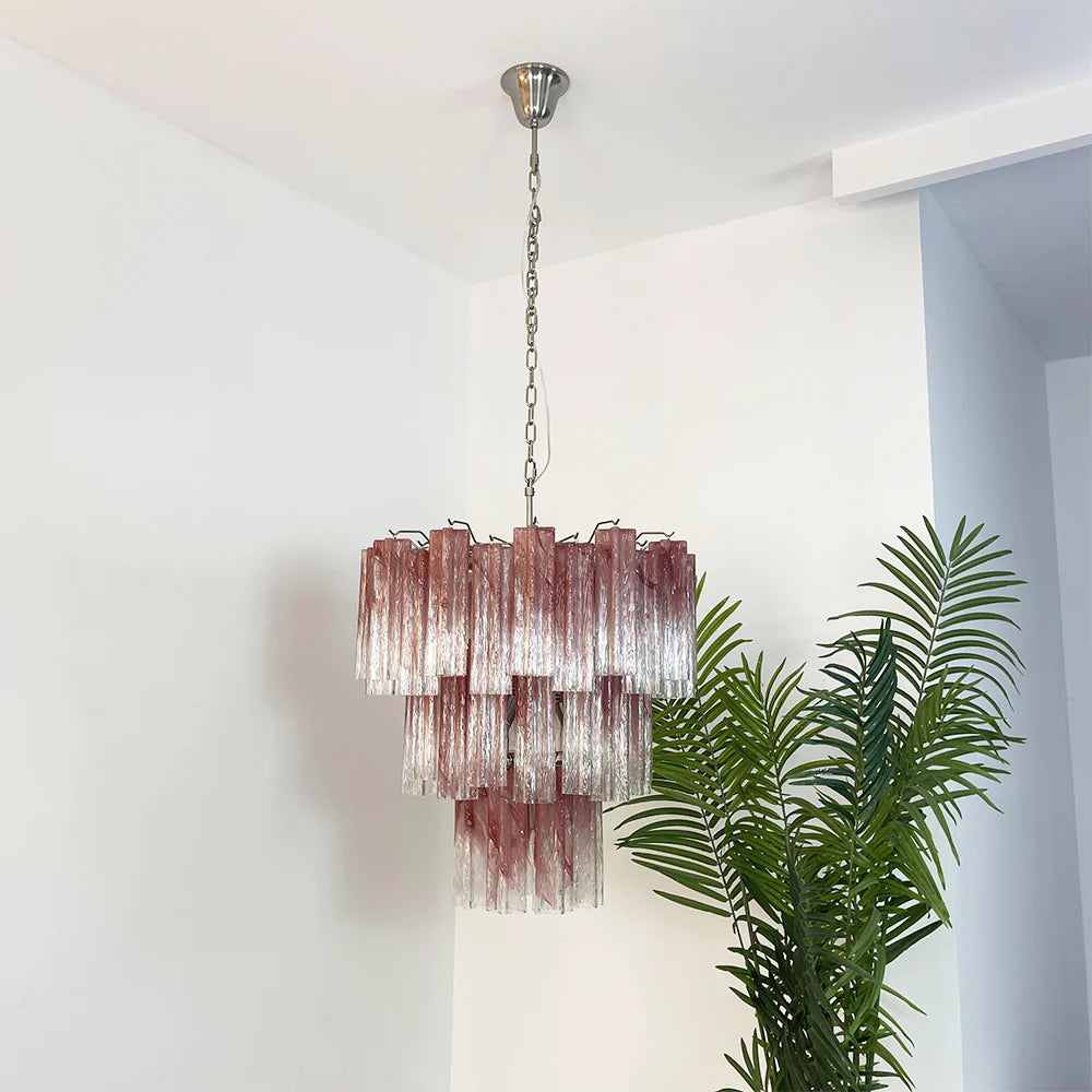Murano Pink Rose Chandelier