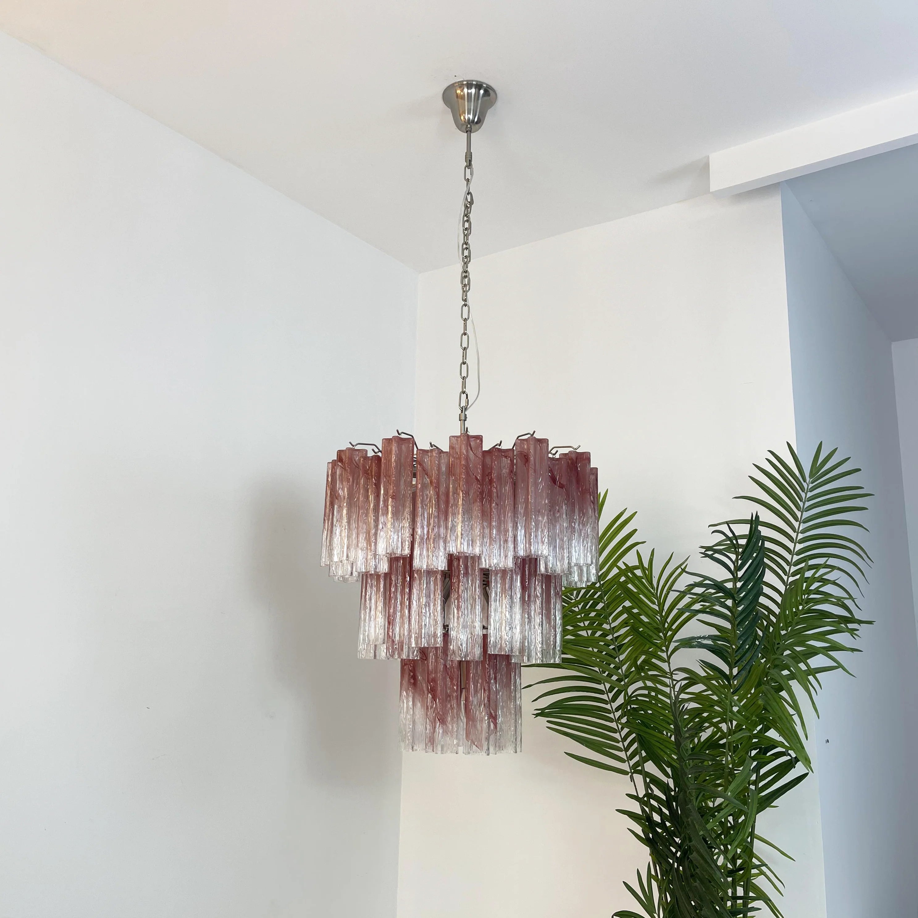 Murano Pink Rose Chandelier