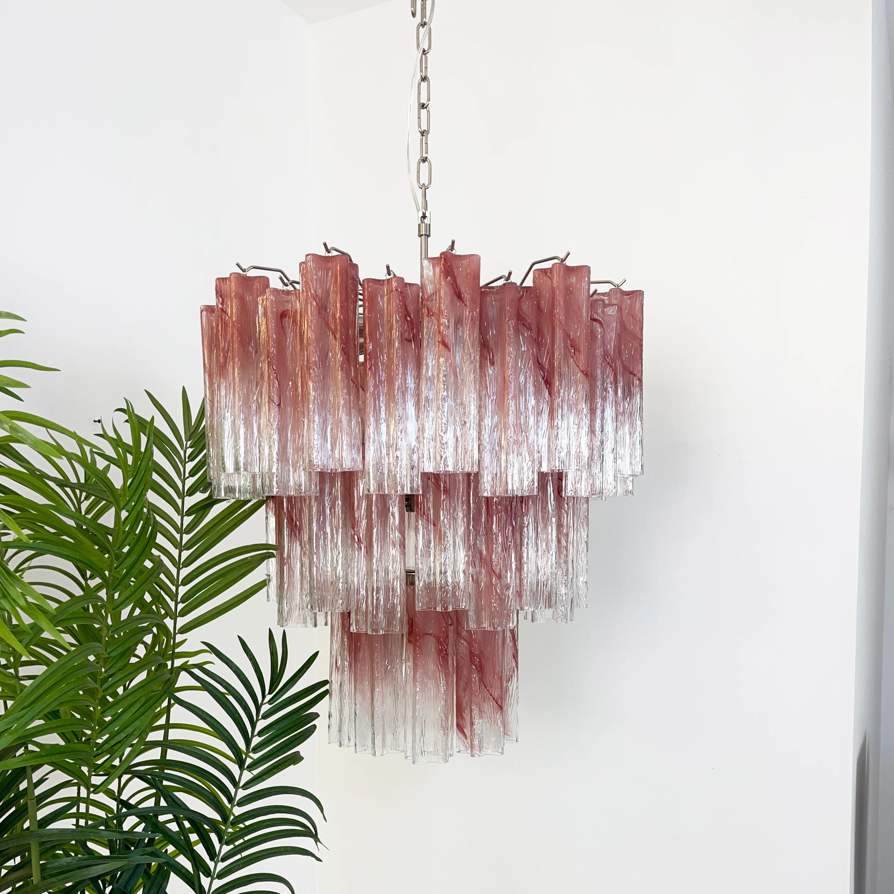 Murano Pink Rose Chandelier