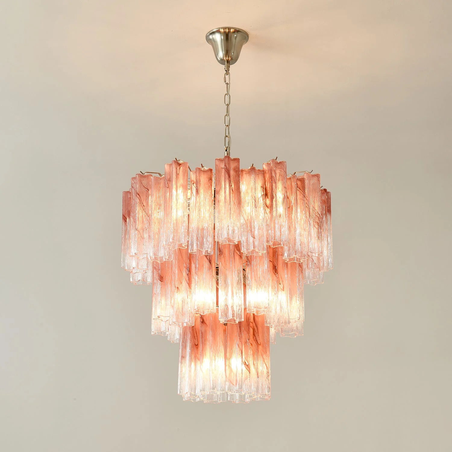 Murano Pink Rose Chandelier