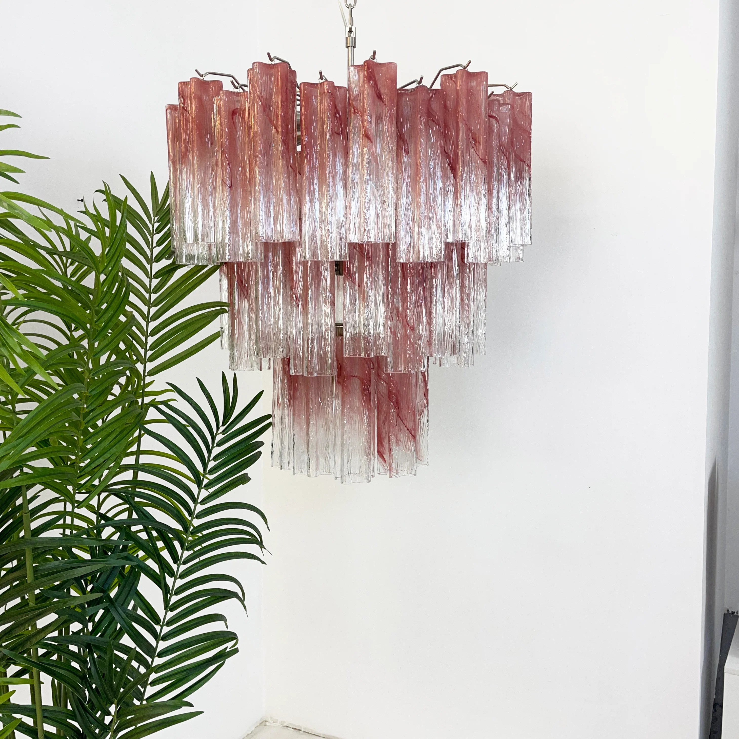Murano Pink Rose Chandelier