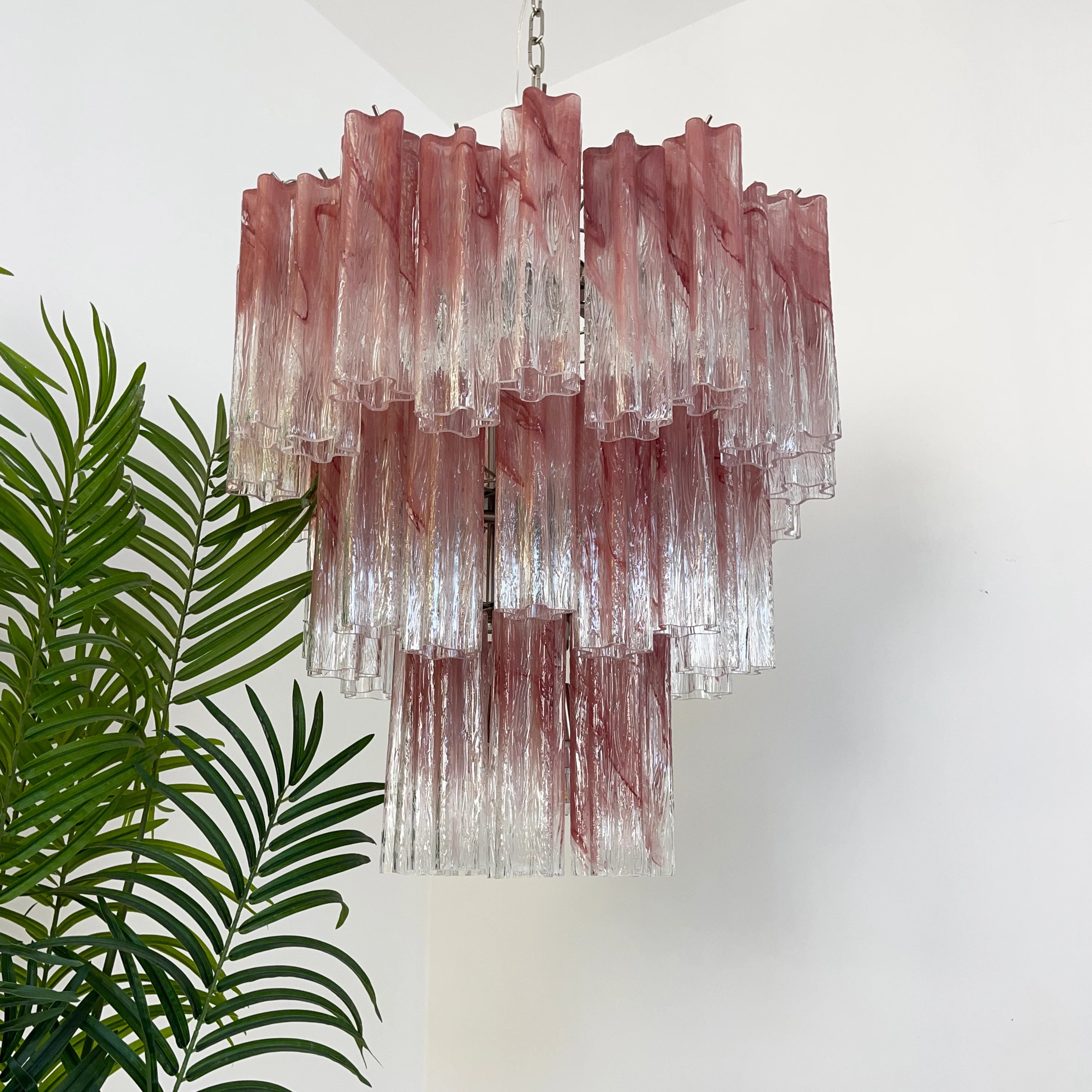 Murano Pink Rose Chandelier