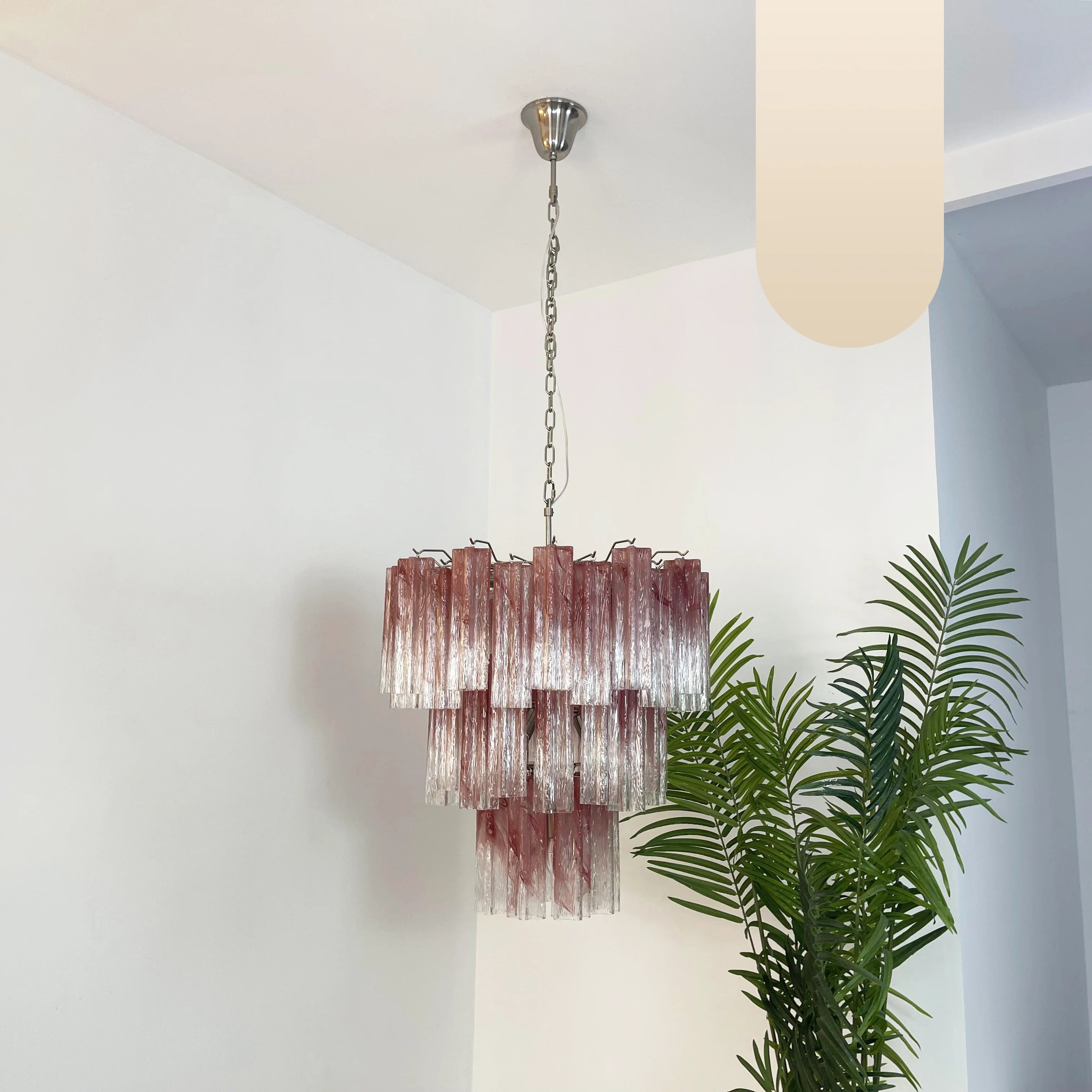 Murano Pink Rose Chandelier
