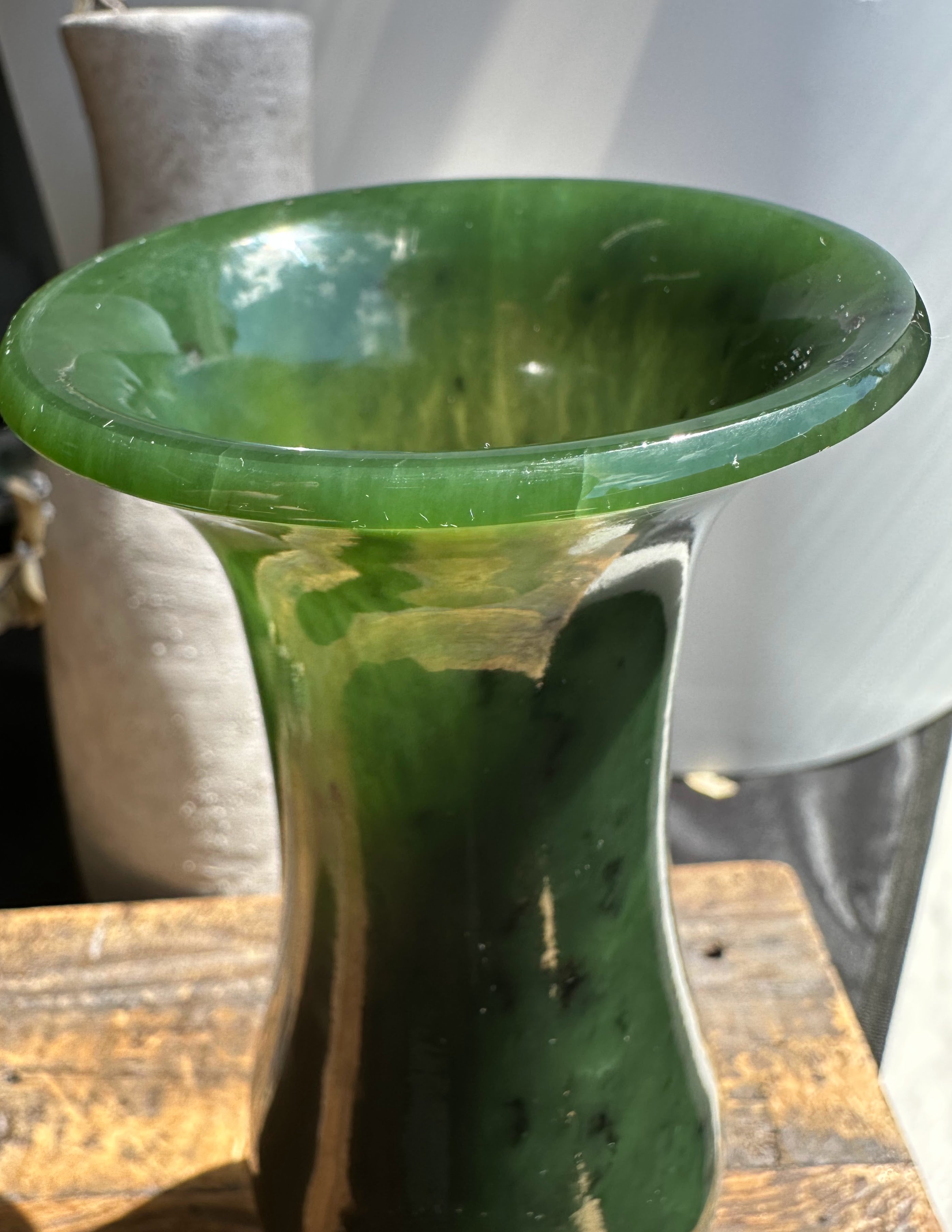 Siberian Nephrite Jade Vase