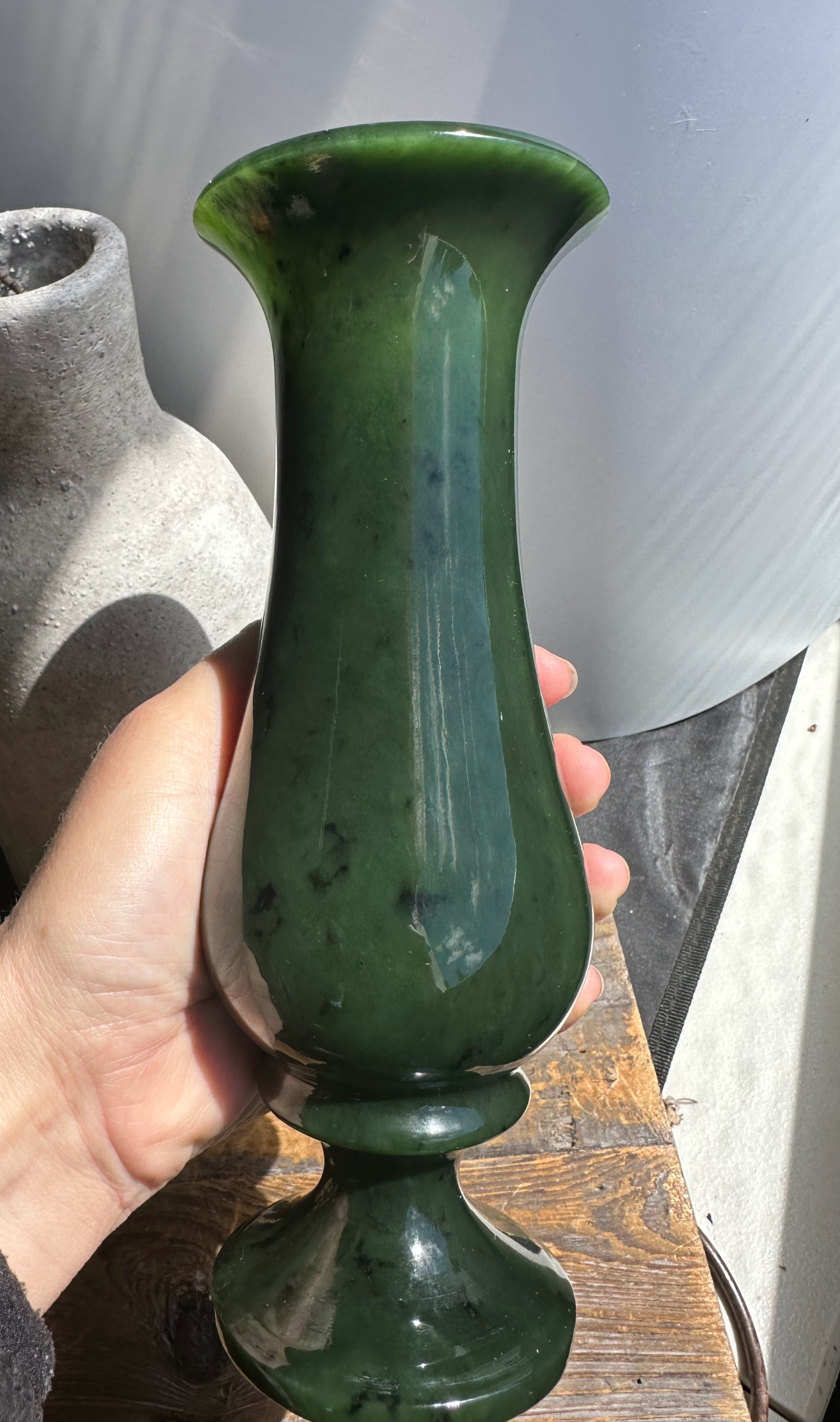 Siberian Nephrite Jade Vase