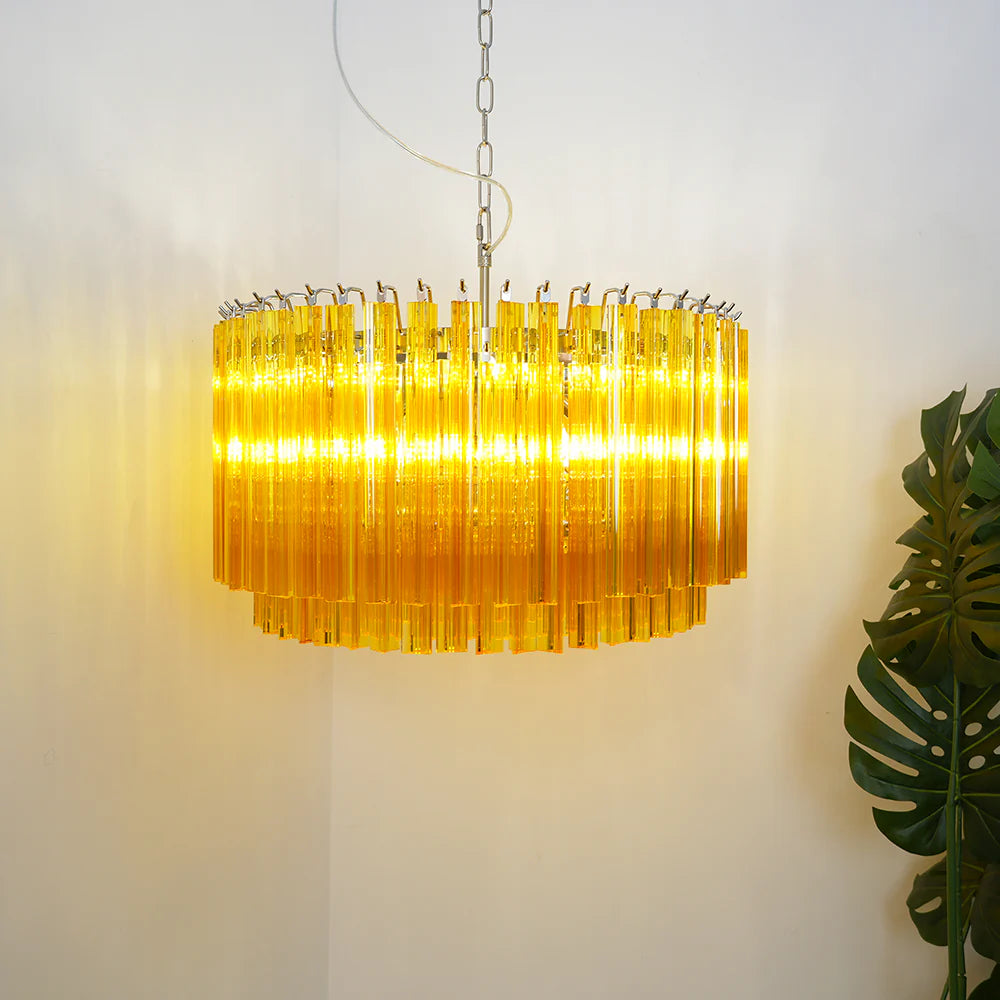 Murano Round Prisms Chandelier