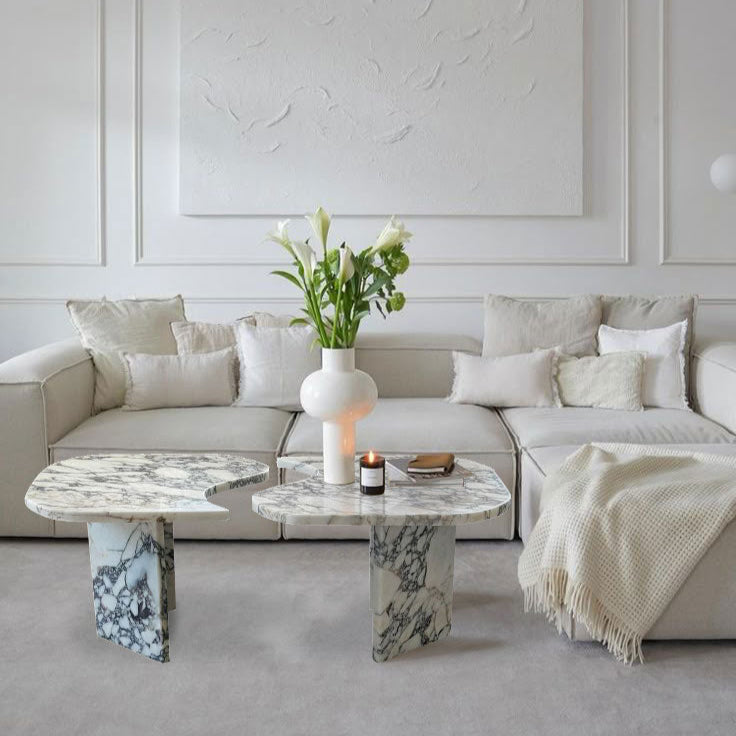 Turkey Marble Coffee Table Set of 2