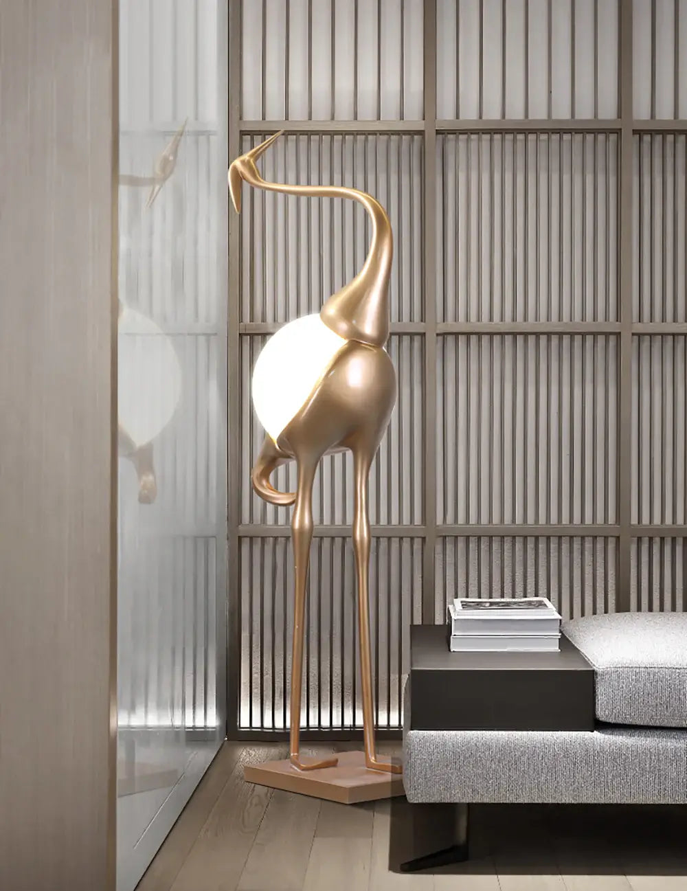 Animal Crane Floor Lamp
