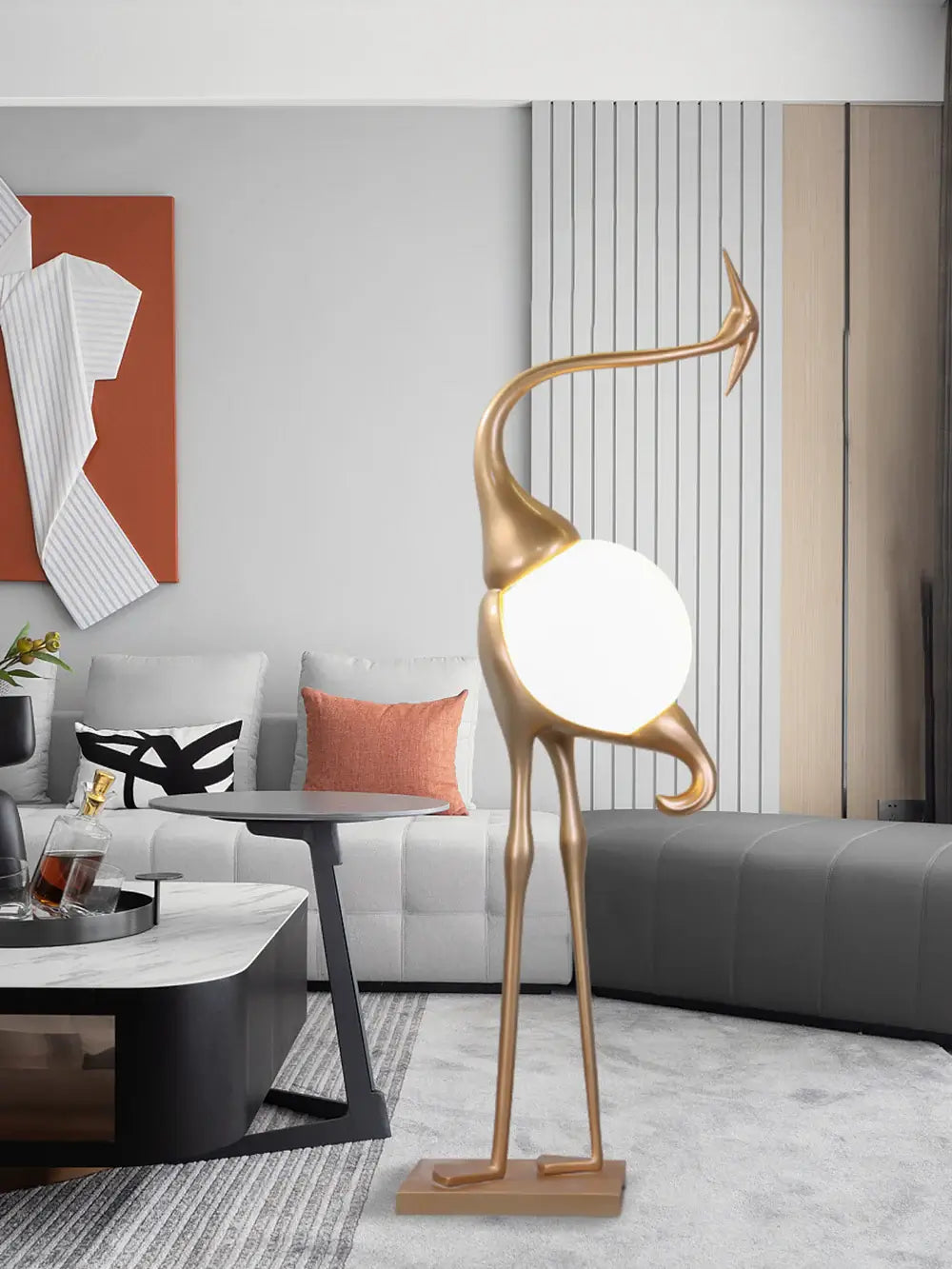 Animal Crane Floor Lamp