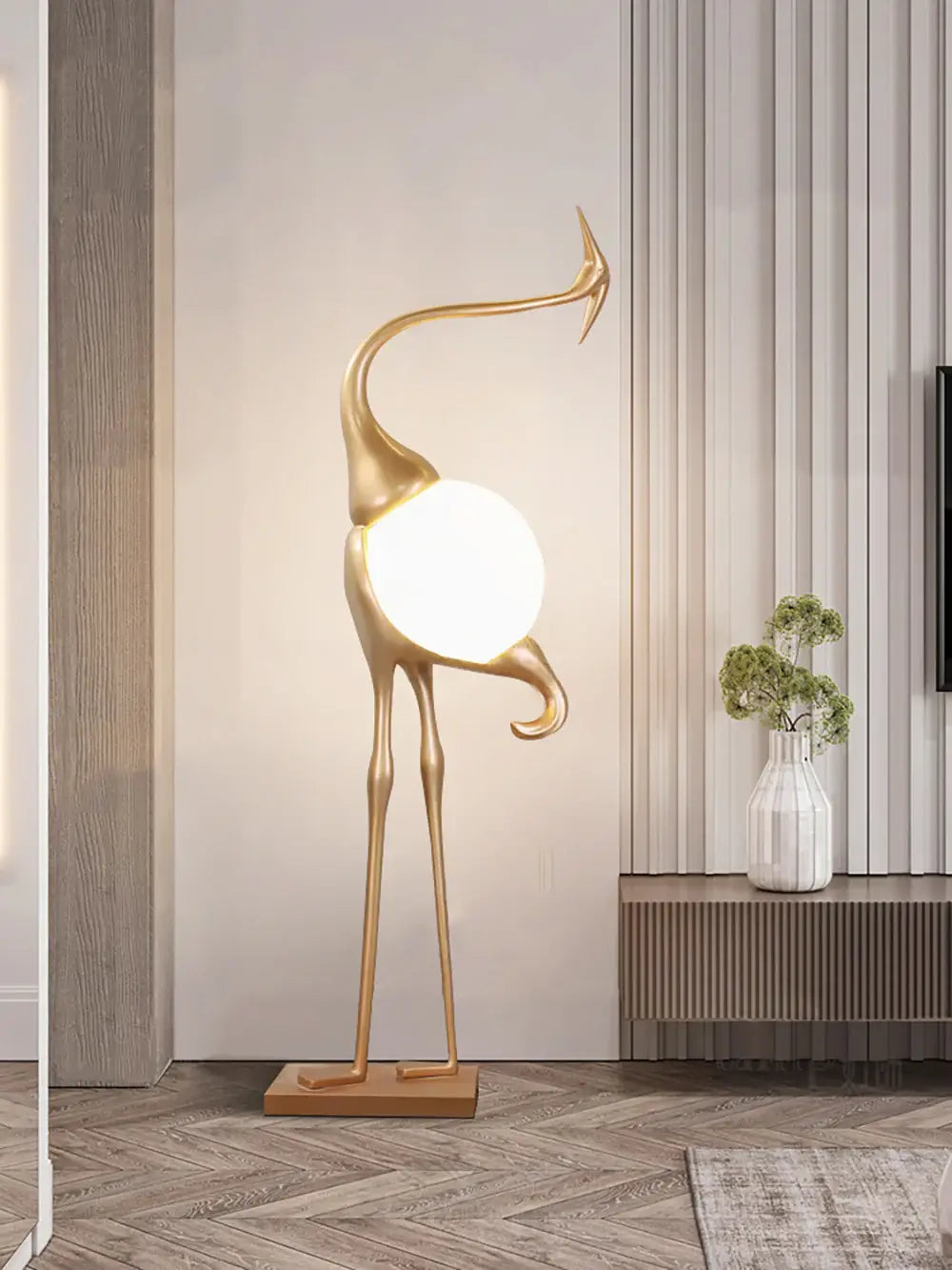 Animal Crane Floor Lamp