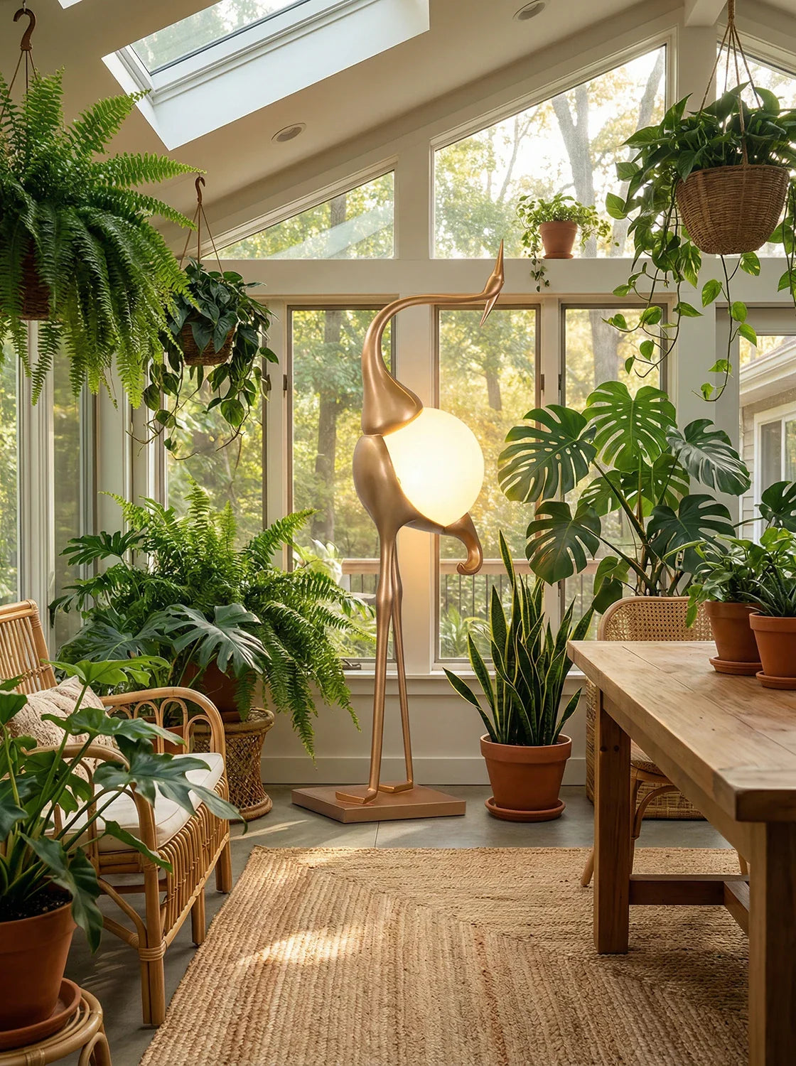 Animal Crane Floor Lamp