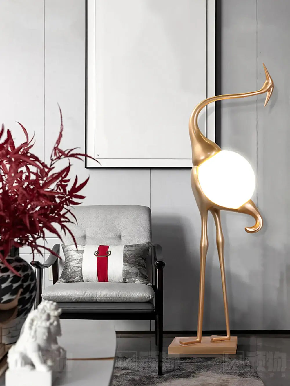 Animal Crane Floor Lamp