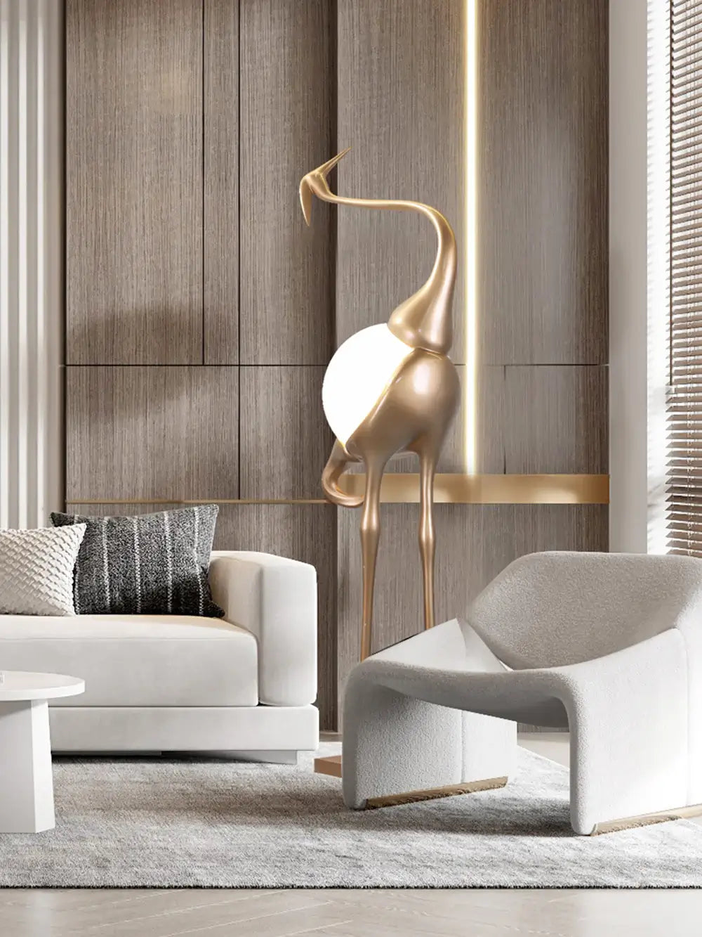 Animal Crane Floor Lamp