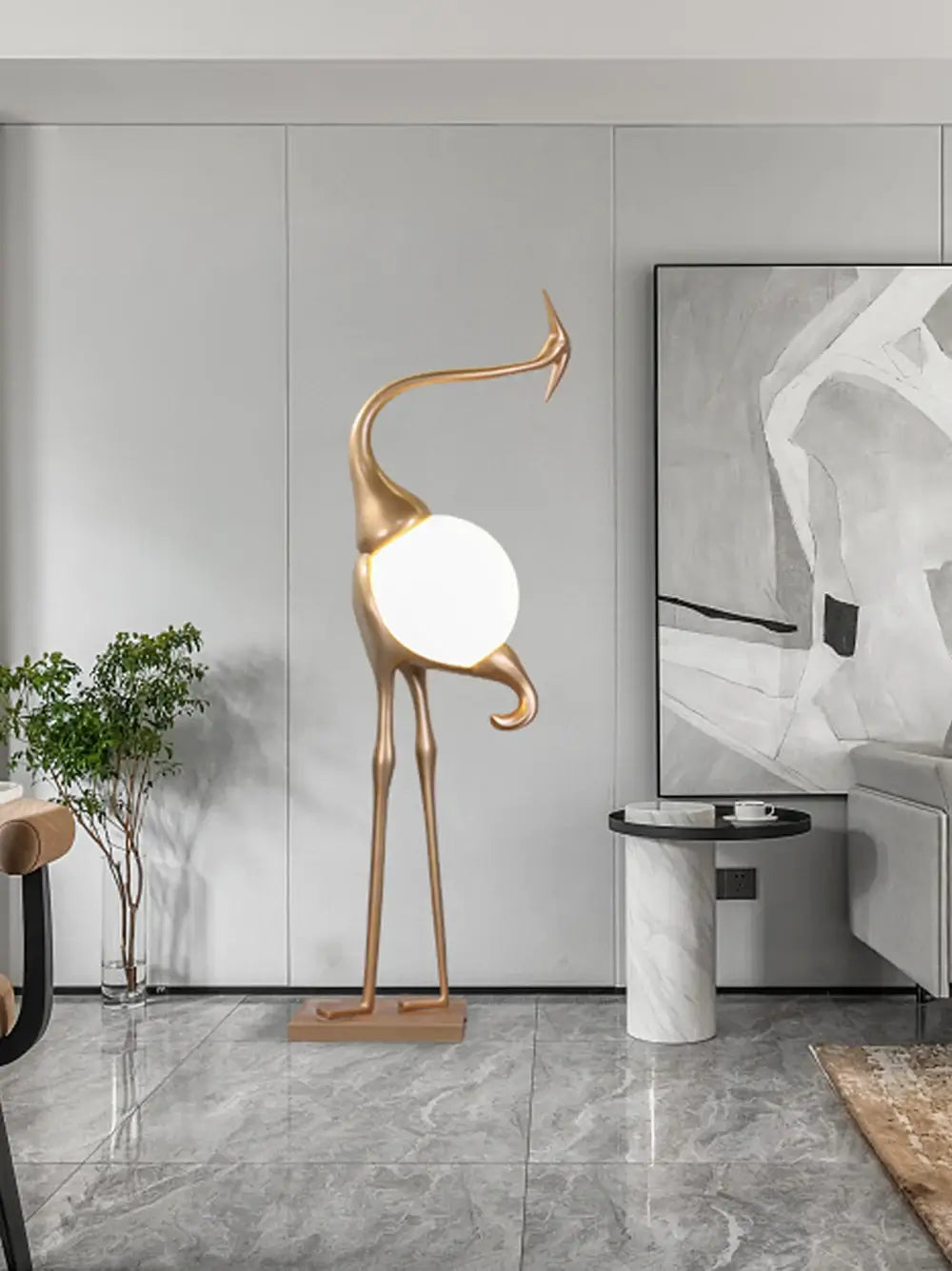 Animal Crane Floor Lamp
