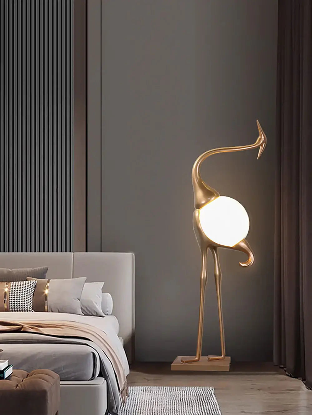 Animal Crane Floor Lamp