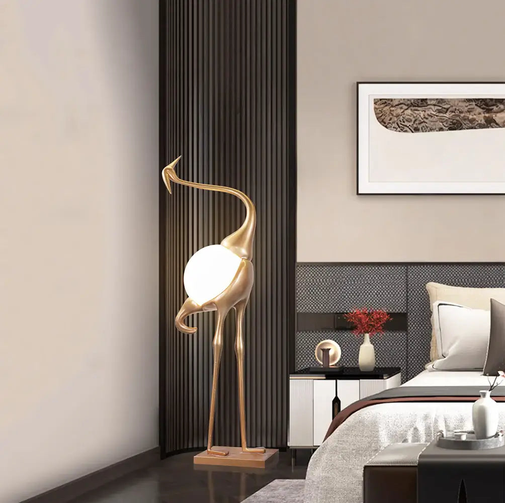 Animal Crane Floor Lamp