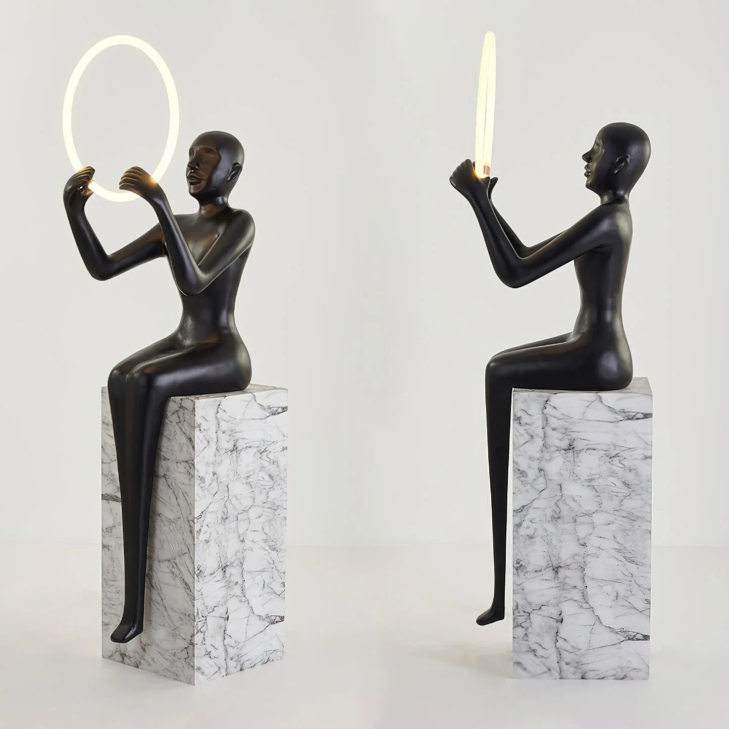 Sitting Sculpture Floor Lamp