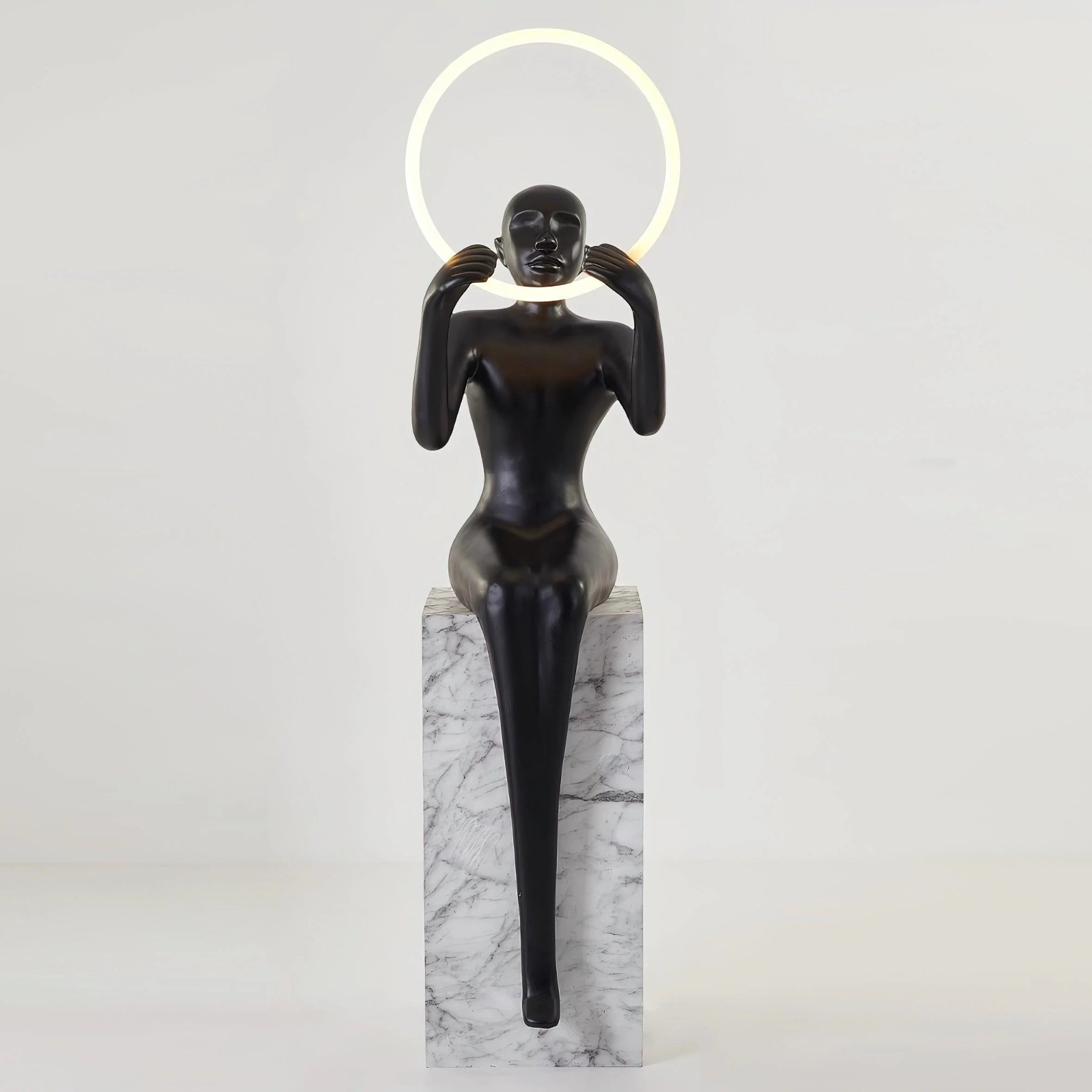 Sitting Sculpture Floor Lamp