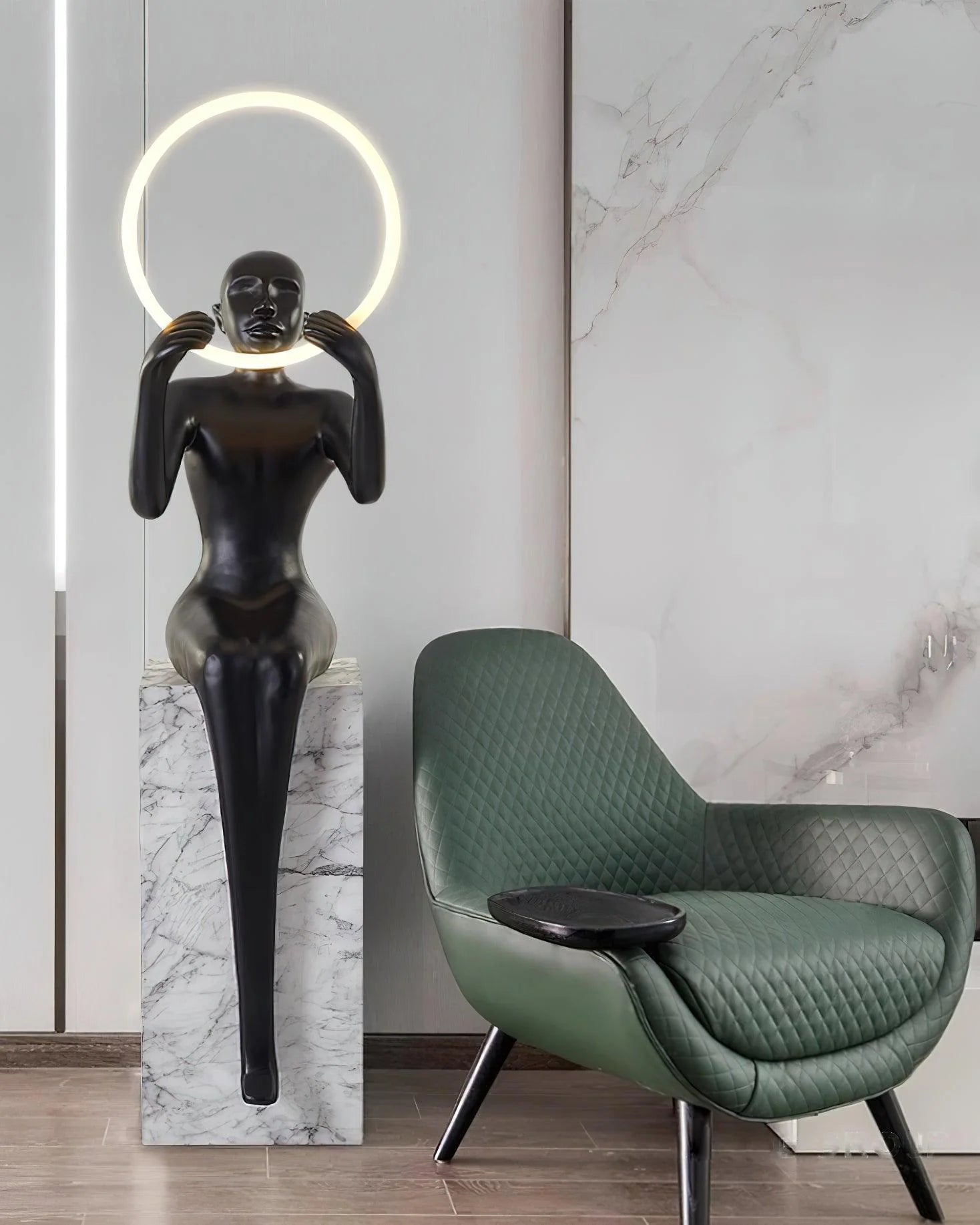 Sitting Sculpture Floor Lamp