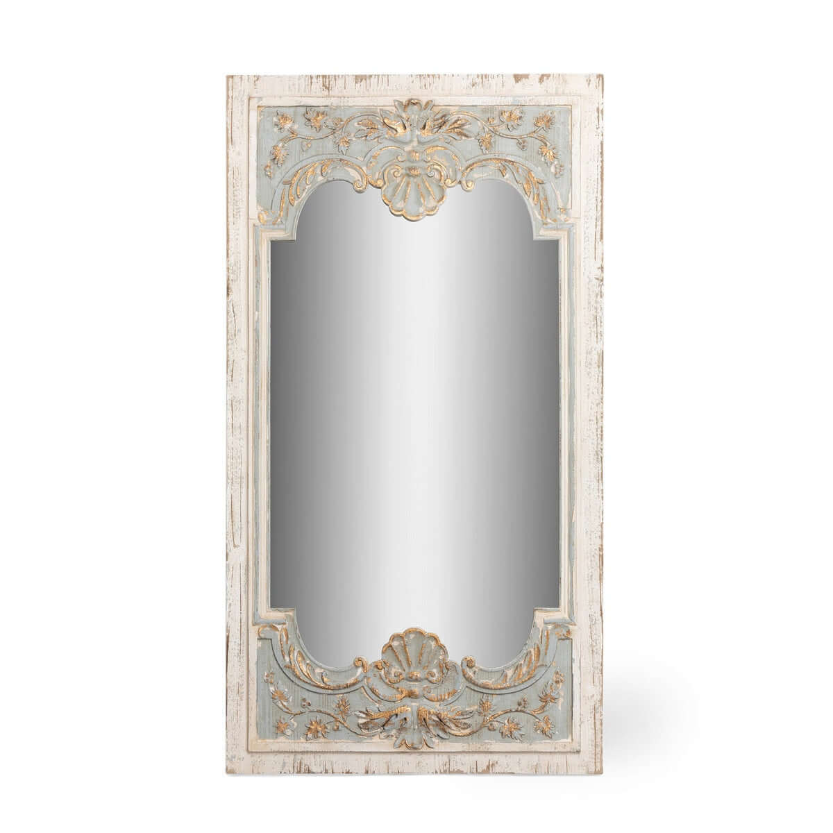 French Country Carved Wood Mirror