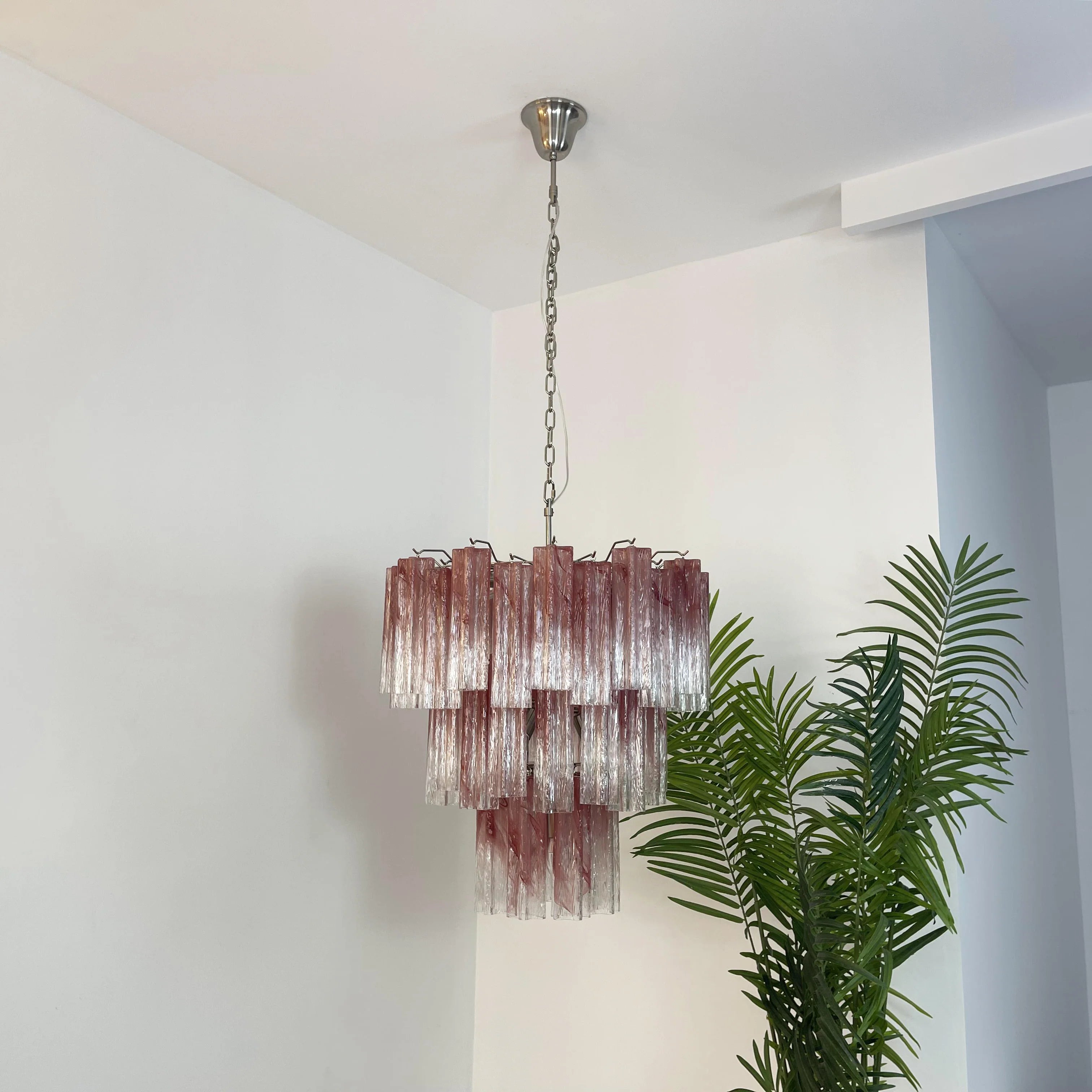 Murano Pink Rose Chandelier