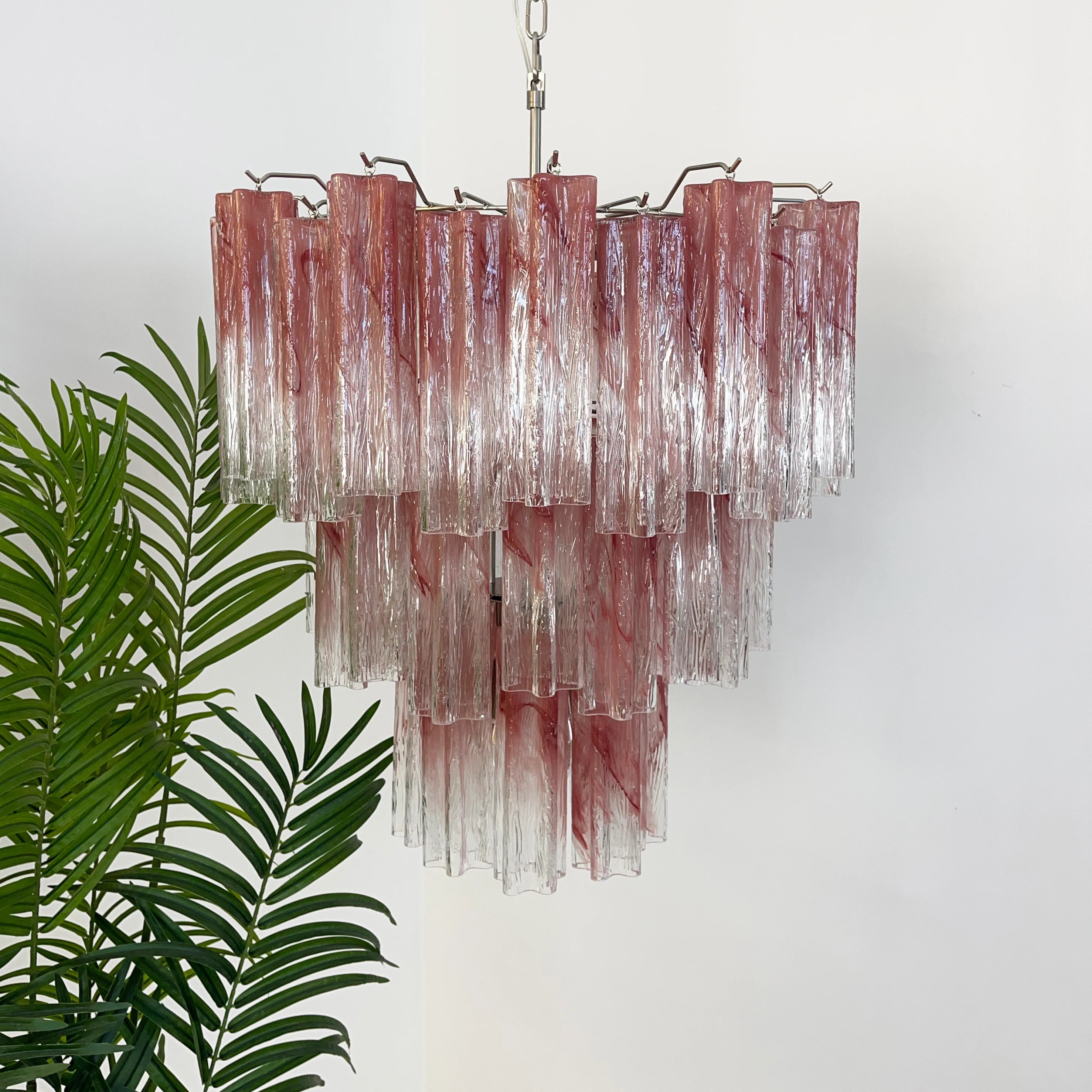 Murano Pink Rose Chandelier