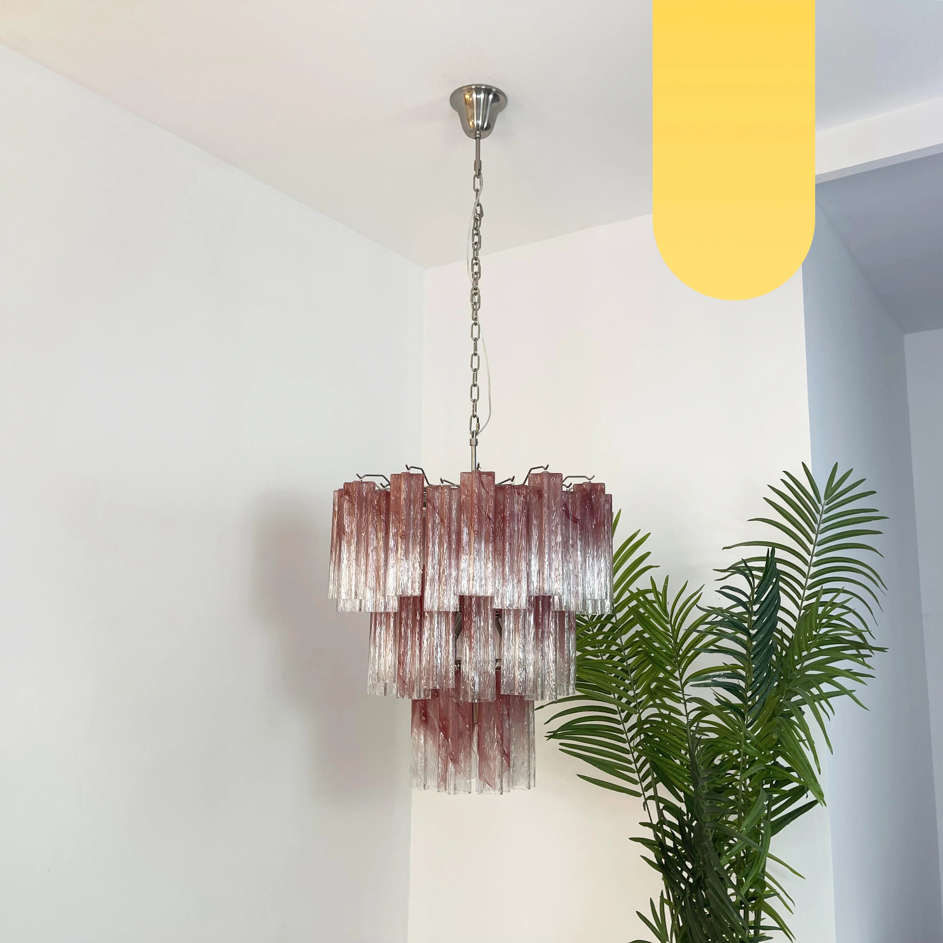 Murano Pink Rose Chandelier