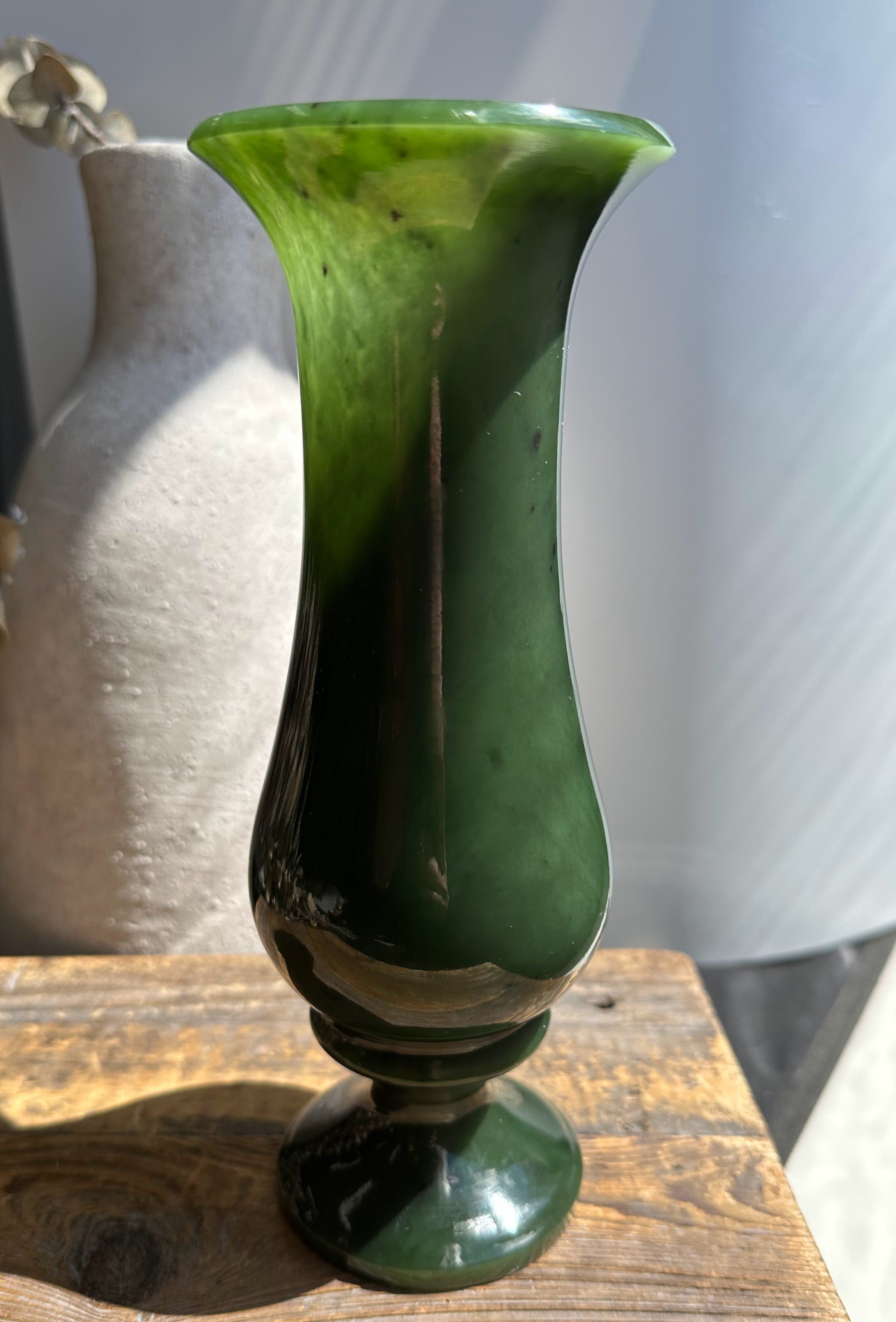 Siberian Nephrite Jade Vase