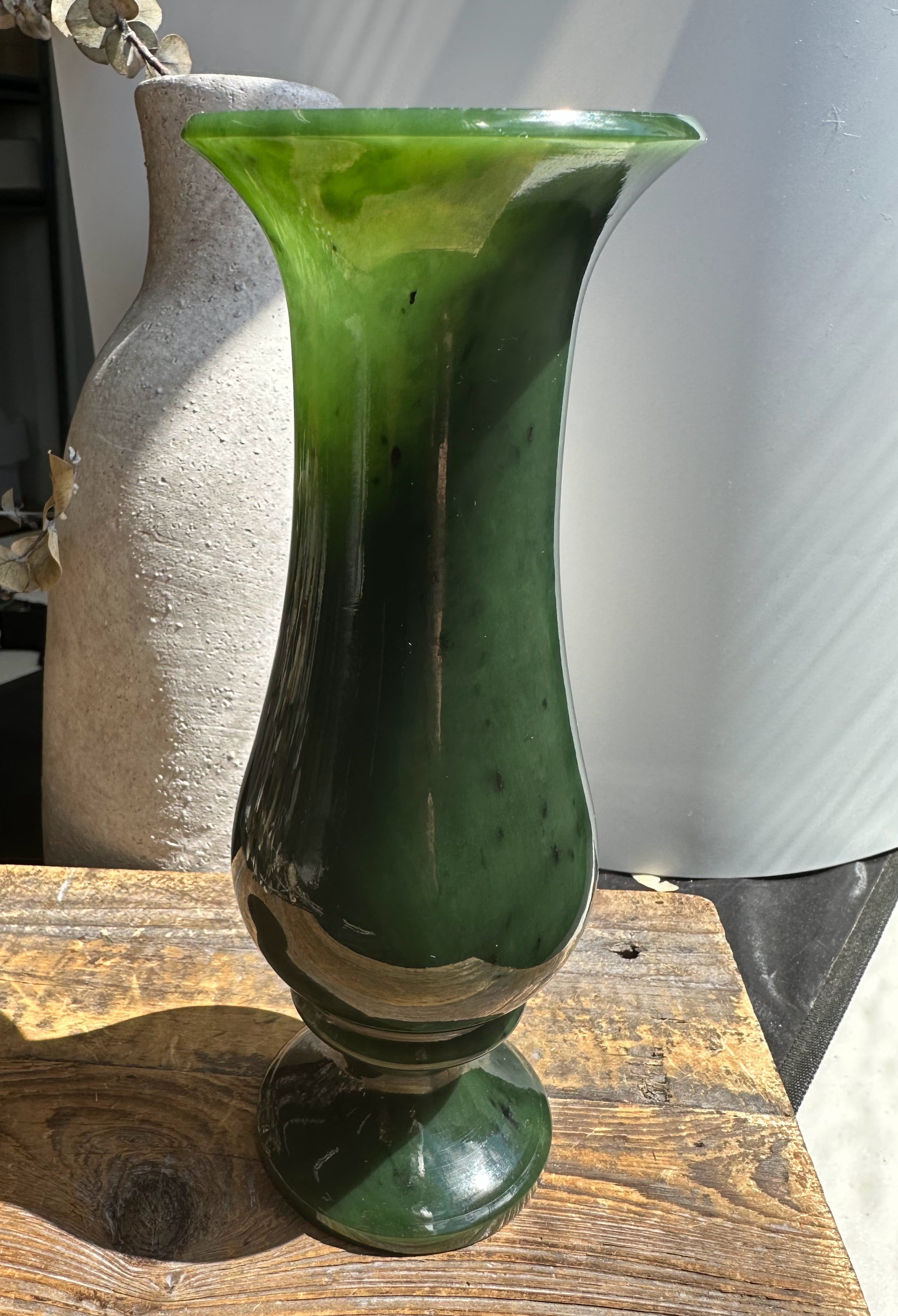 Siberian Nephrite Jade Vase