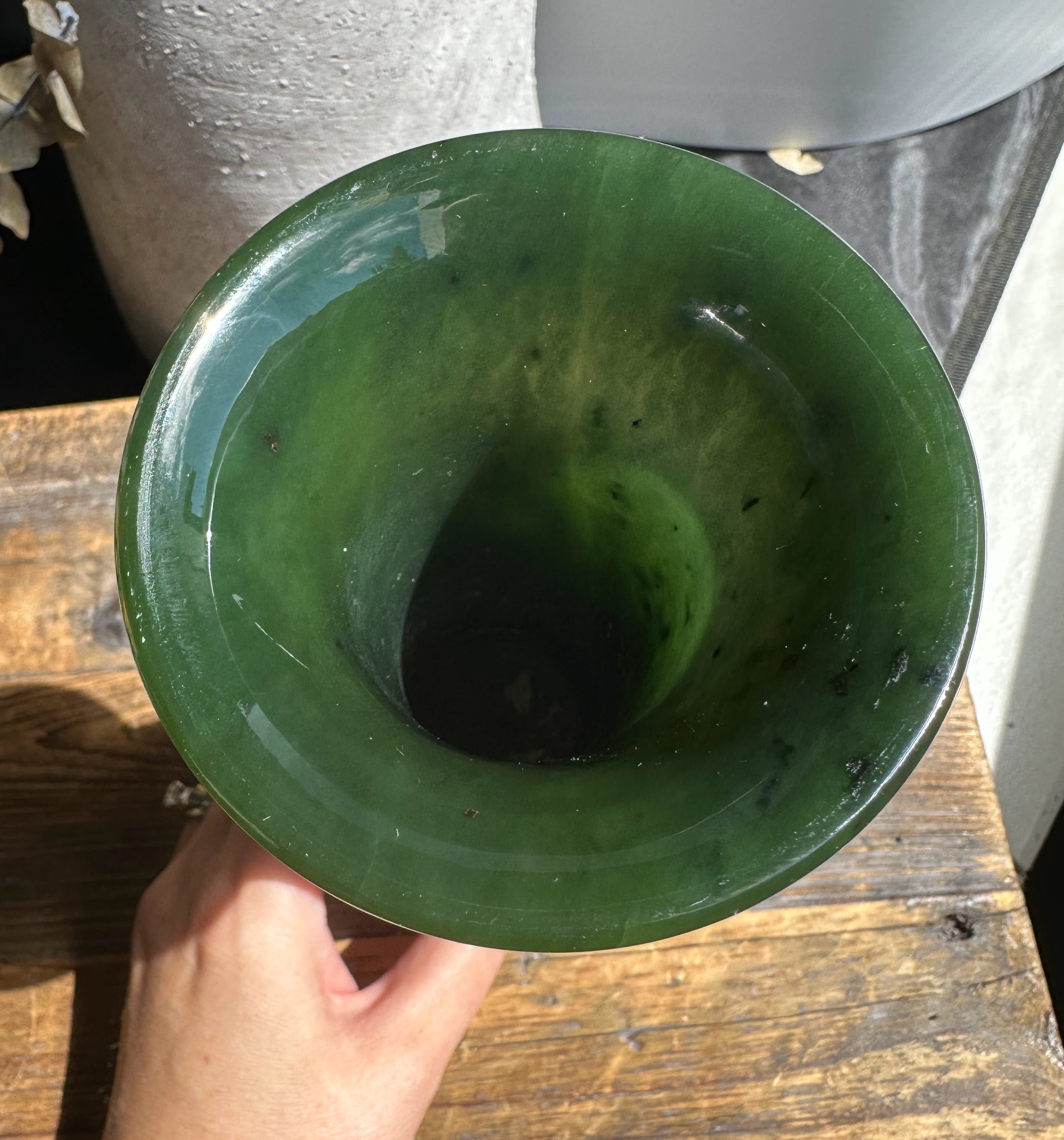 Siberian Nephrite Jade Vase
