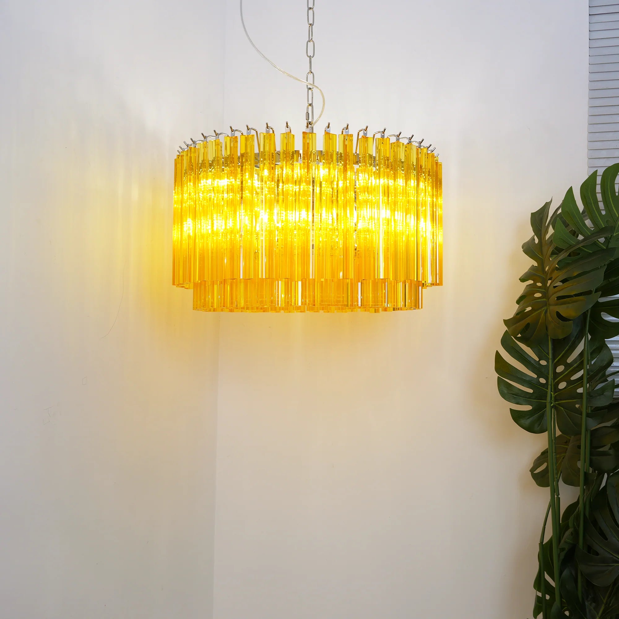 Murano Round Prisms Chandelier