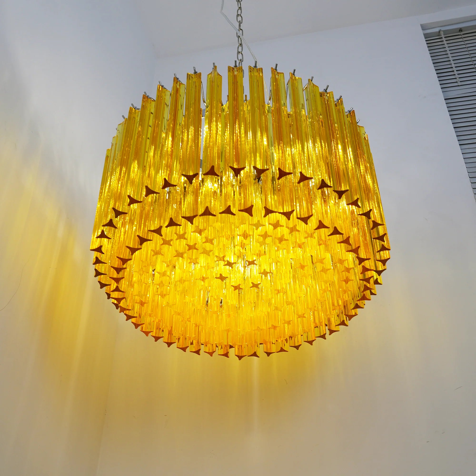 Murano Round Prisms Chandelier