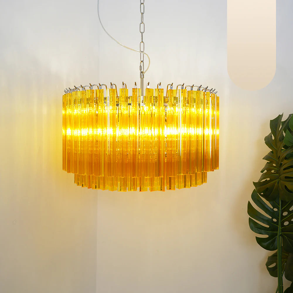 Murano Round Prisms Chandelier