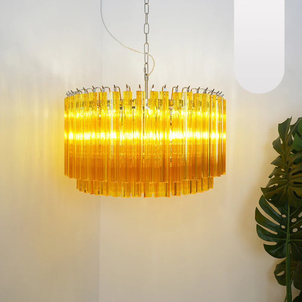 Murano Round Prisms Chandelier