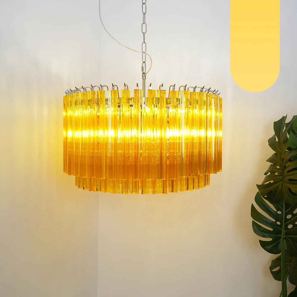 Murano Round Prisms Chandelier