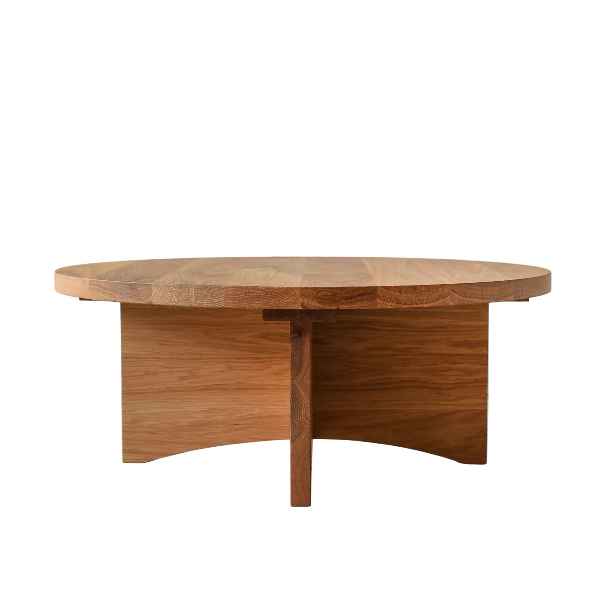 Sculptural round Wood Coffee Table